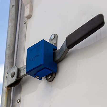 PACLOCK's TL81A Trailer Lock, Buy American Act Compliant, Blue Anodized Aluminum, High Security 6-Pin Cylinder, One Lock Keyed to a Number U-Pick! w/ 2 Keys, Hidden Shackle