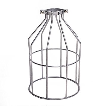 Homestia Silver Bird Cage Metal Simple Ceiling Light Lampshade 12*19cm
