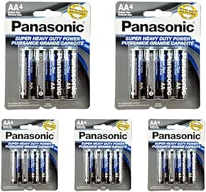 20pc Panasonic AA Batteries Super Heavy Duty Power Carbon Zinc Double A Battery 1.5v