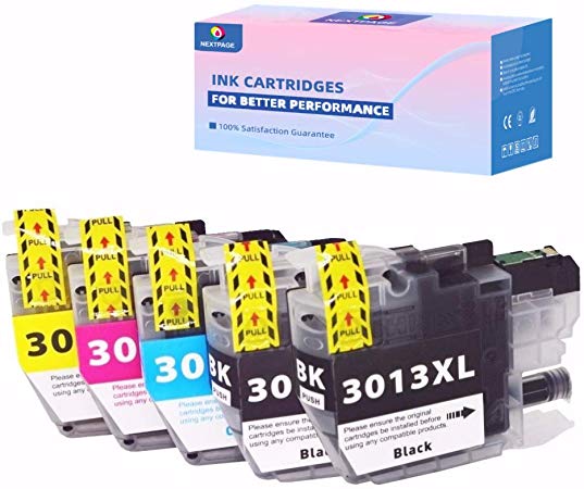 NEXTPAGE Compatible Ink Cartridges for Brother LC3013 LC-3013 XL Ink Cartridge for MFC-J491DW, MFC-J497DW, MFC-J690DW, MFC-J895DW Printers(2 LC3013BK, 1 LC3013Y, 1 LC3013M, 1 LC3013C)