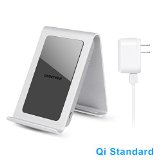3 Coils Wireless ChargerCHOE Iron Stand QI Wireless Charging Pad with 2 Amps Power Adapter and Micro USB Cable for Galaxy Note 5S6S6 EdgeS6 Edge and Lumia 950xl950 and Other Qi Enabled Device