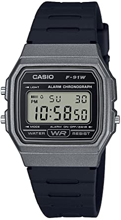 Casio Men's F-91WM-1BCF Classic Digital Display Quartz Black Watch