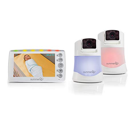 Summer Infant Panorama Duo Video Baby Monitor with 5-inch Screen and 2 Remote Steering Cameras