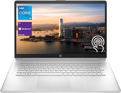 HP Latest Business Professional Laptop, 17.3" HD  Touchscreen, Intel Core i5-1335U, 16GB RAM, 1TB SSD, Webcam, HDMI, FP Reader, Backlit KB, Wi-Fi 6, Windows 11 Pro, Silver