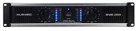2 Channel 2000 Watts Professional DJ PA Power Amplifier 2U Rack mount SYS-2000 MUSYSIC