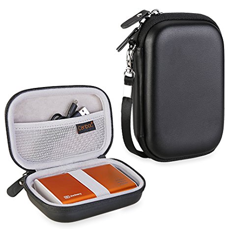Canboc Shockproof Carrying Case Storage Travel Bag for Jackery Giant  12000 mAh 10200mAh,Anker PowerCore 13000 Portable Charger Power Bank External Battery Protective Pouch Box, Black