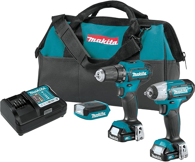 Makita CT326 12V max CXT® Lithium-Ion Cordless 3-Pc. Combo Kit (1.5Ah)