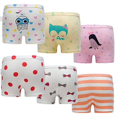 Skhls Baby Girls Cute Briefs Panties Boxers Cotton Underwear,Multi Pack
