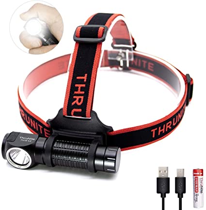 ThruNite TH10 V2 Rechargeable CREE LED Headlamp, Ultra Bright 2100 High Lumens Headlight for Outdoor Hiking, Cycling, Detachable as EDC Handheld Flashlight - CW