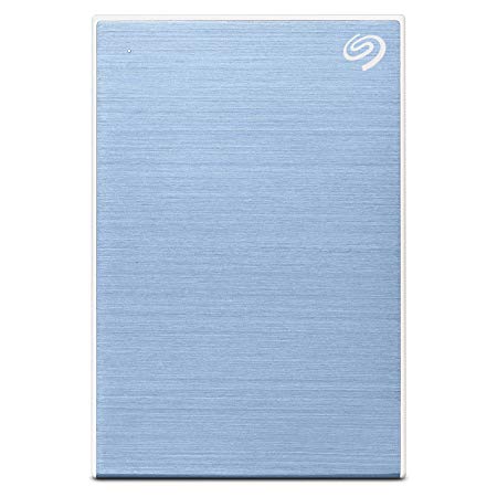 Seagate 2TB Backup Plus Slim Portable External Hard Drive with Free 2 Month Adobe CC Photography Plan - Light Blue (2019 Edition)
