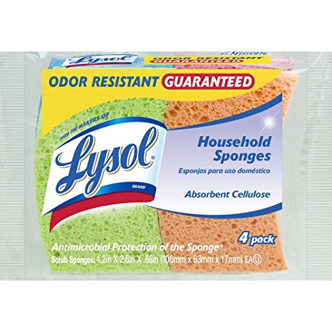 Lysol Cellulose Sponges, 4-Pack