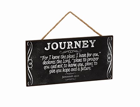 Journey "For I Know the Plans I Have For You" Jeremiah 29:11 Decorative Hanging Wooden MDF Sign