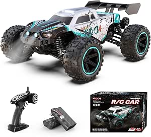 1:14 RC Cars Fast 60 KPH, 4WD All Terrain RC Truck with 60 Mins Runtime, High Speed Remote Control Car with 2S 2000 mAh Rechargeable Batteries, Off Road RC Cars for Adults and Teen Boy Gifts