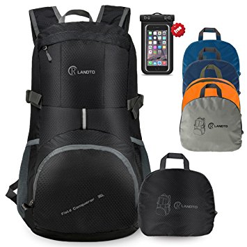35L Lightweight Camping Backpack Outdoor Hiking Day Pack, Packable Travel Backpacks with Waterproof Case