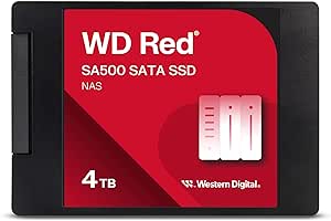 WD Red interne Festplatte 4 TB (3,5 Zoll, NAS Festplatte, 5.400U/min, SATA 6 Gbit/s, NASware-Technologie, für NAS-Systeme im Dauerbetrieb) rot