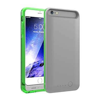 TAMO iPhone 6/6s Extended Battery Case, TAMO 2400 mAh dual-purposed Ultra-Slim Protective Extended Battery Case - Green - Battery - Retail Packaging - Green