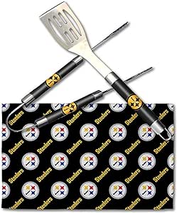 Northwest NFL Pittsburgh Steelers 2-Piece BBQ Utensil Set, One Size, Team Colors