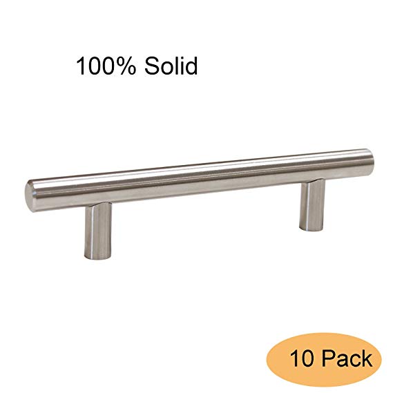 Gobrico Solid Cabinet Handle and Knob 96mm Stainless Steel Drawer Pull for Furniture Dresser Cupboard 10Pack