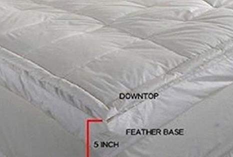 Hotel Grand Down-top Baffle Box 5-inch Gusset Feather Bed - CAL KING SIZE