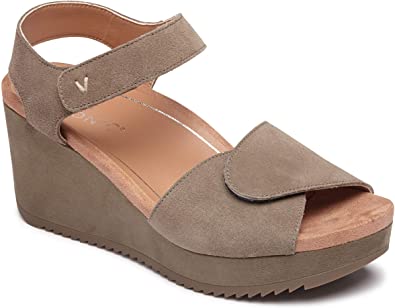 Vionic Women's Hoola Astrid II Wedges - Adjustable Sandals with Concealed Orthotic Arch Support