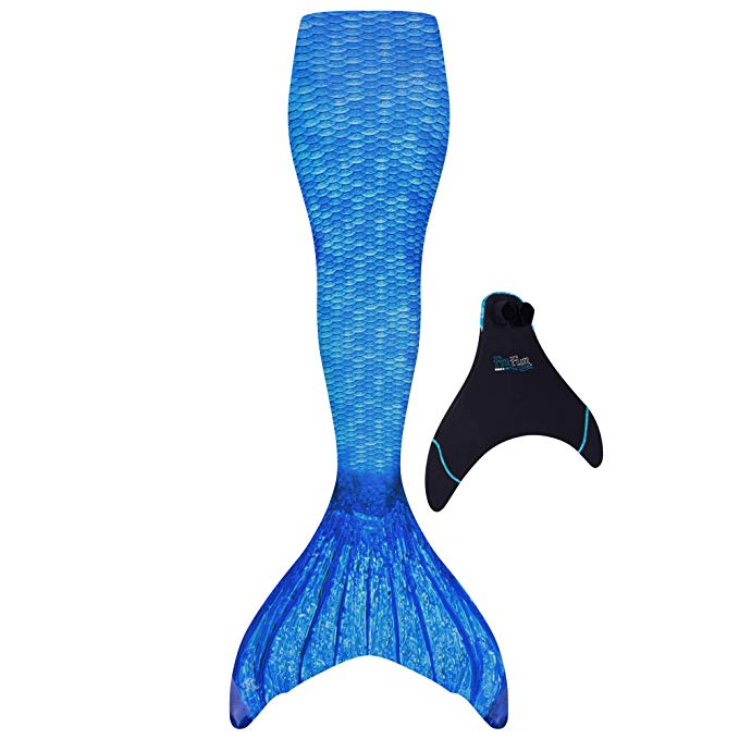 Fin Fun Reinforced Swimmable Mermaid Tails & Monofin - Girls, Boys, Kids, Adults