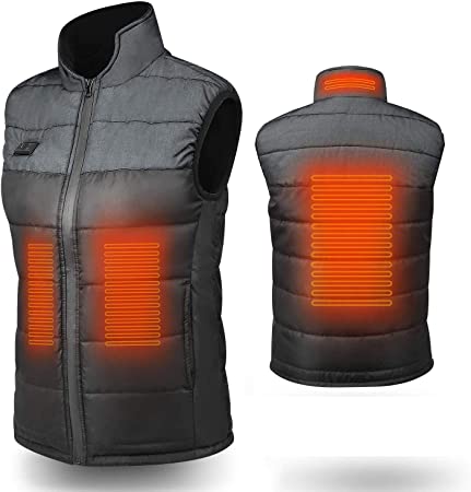 KLAS REMO Heated Vest Unisex Electric Warm Gilet Lightweight Electric Jacket Heated Clothes Power Bank Not Included