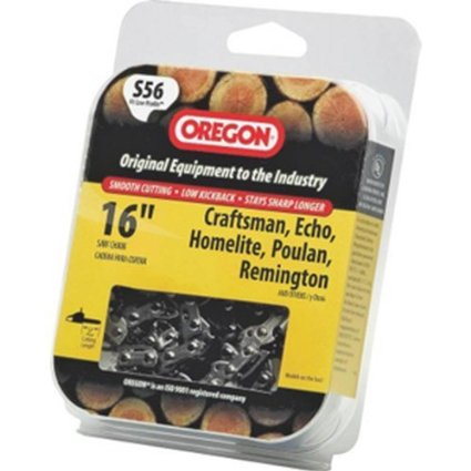 Oregon S56 16-Inch Semi Chisel Chain Saw Chain Fits Craftsman, Echo, Homelite, Poulan, Remington