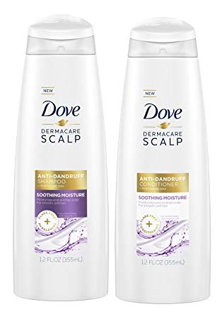 Dove Dermacare Soothing Moisture Shampoo & Conditioner Set, 12 Oz Each (Pack of 2)