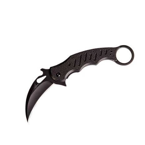 Anginstar® Tactical Survival Combat Defence Claw Folding Pocket Knife Karambit Knife Kerambit Trainer Kali Karate Training Knives with Sharp Blade for Outdoor Survival Hiking Camping Hunting 4 Color