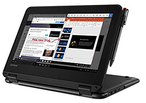 Lenovo wt-81FY000SUS 300e Winbook Touchscreen LCD 2 in 1 Notebook, Windows 10 Pro, Intel Celeron N3450, 1.1 GHz, 64 GB, 11.6"