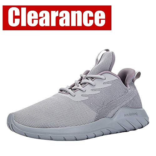 Soulsfeng Men's Mesh Sneakers Fashion Mid Top Breathable Casual Athletic Running Shoes