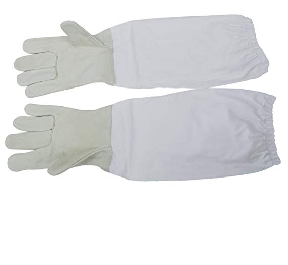 Medium (M) Beekeeping Gloves, Goatskin Bee Keeping with vented sleeves from VIVO (BEE-V103M)