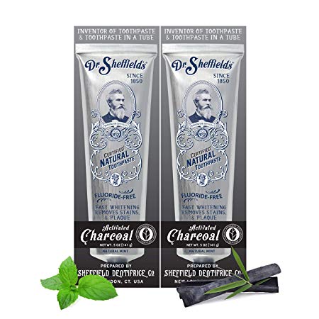 Dr. Sheffield’s Certified Natural Toothpaste (Charcoal) 2 Pack