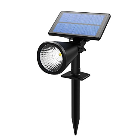 Solar Spotlight, TopElek 4 LED IP65 Waterproof Solar Powered Spotlight Outdoor 2-in-1 Landscape Lighting In-ground Light for Garden, Backyard, Lawn, Patio, Deck, Driveway, Stairs, Pool Area, Etc.