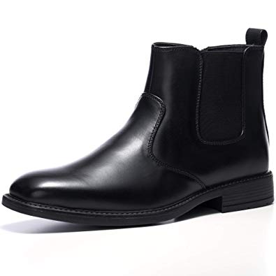 alpine swiss Men's Nyon Chelsea Boots Easy Slip on Zipper