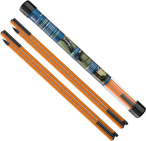 MoKo Golf Alignment Stick, 2 Set Golf Alignment Rods, 48" Collapsible Alignment Stick Golf Training Aid for Aiming, Putting, Posture Corrector, Golf Practice Sticks with Clear Tube Case