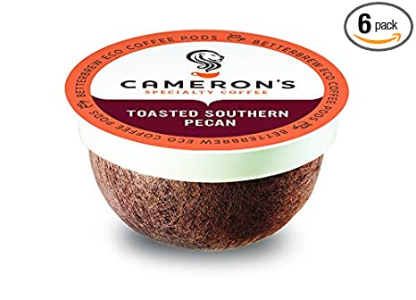 Cameron's Coffee Single Serve Pods, Flavored, Toasted Southern Pecan, 12 Count (Pack of 6)