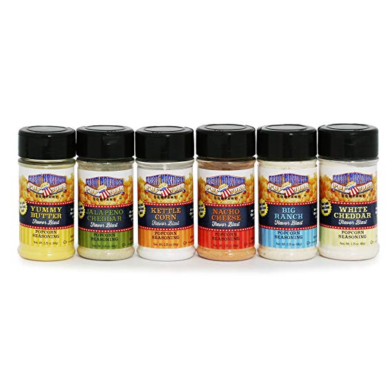 8975 Great Northern Popcorn Gluten Free Popcorn Seasoning 2.25 Ounce 6 Pack