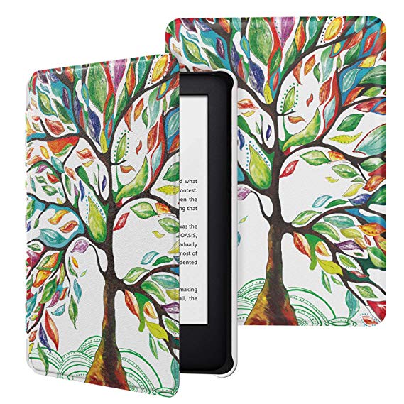 MoKo Case Fits All-New Kindle 10th Generation 2019 Release, Premium Ultra Lightweight Shell Cover with Auto Wake/Sleep Function - Lucky Tree