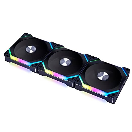 Lian Li UNI FAN SL V2 RGB Revolutionized Daisy-Chain ARGB Fan 120mm Triple Pack Black SL120V2-3B