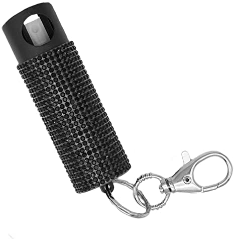 Guard Dog Bling-it-On Pepper Spray – Fashionable Key Holder - 16ft (5m) Spray Range - Glitter Pepper Spray