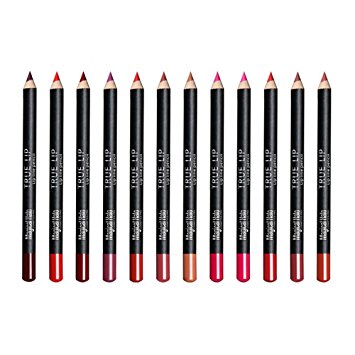 Ucanbe 12pcs Gorgeous Lip Liner Pencil Set Professional Lip Makeup Kit (5.5 inches,)