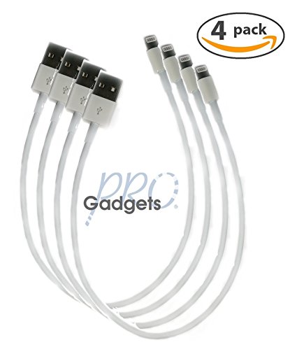 GadgetsPRO Lightning to USB Cable for all Apple Lightning devices, 12 inches (4-pack)