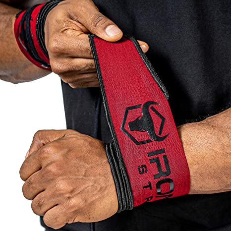 Iron Bull Strength Wrist Wraps for Cross Training, Calisthenics, Olympic Weight Lifting and WOD Workouts - Adjustable Nylon Wrist Straps for All Wrist Sizes - for Men and Women