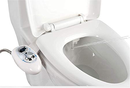IBAMA Bidet Toilet Seat with Dual Nozzle, Attachment with Self Cleaning, Non-Electric for Personal Hygiene, Easy Installation