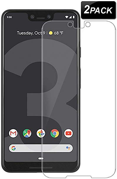 Keliple Google Pixel 3 XL Screen Protector(2Pack),Tempered Glass Screen Protector for Pixel 3 XL[Anti-Scratch][Case Friendly][HD-Clear][Anti-Glare][Bubble-Free]
