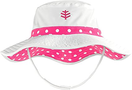 Coolibar UPF 50  Baby Girls' Reversible Beach Bucket Hat - Sun Protective