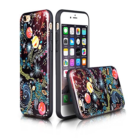 iPhone 6 Case, MINIMALISM Protective Slim Shell with Premium Shockproof TPU Bumper Cover and Unique Glossy Star Pattern for Apple iPhone 6 (4.7'') and iPhone 6S (4.7'')