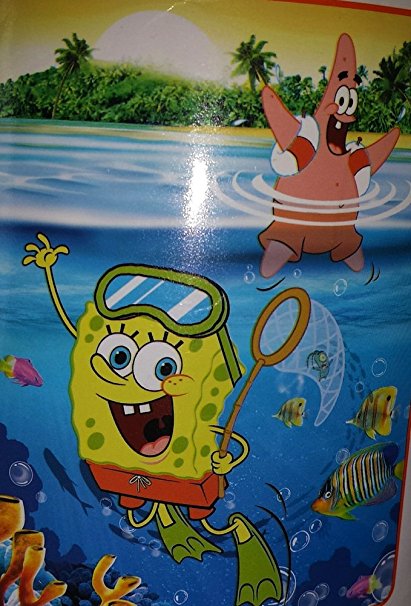 Nickelodeon SpongeBob Squarepants Sea Adventure Plush Throw; 46" x 60"