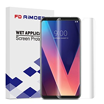 LG V30 Screen Protector [2-Pack] - FD AIMOER Wet Applied Screen Protector for LG V30 with [Case Friendly] [Bubble-Free] [Not Glass]